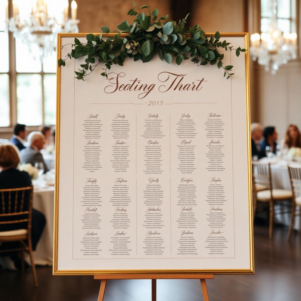 Seating chart poster